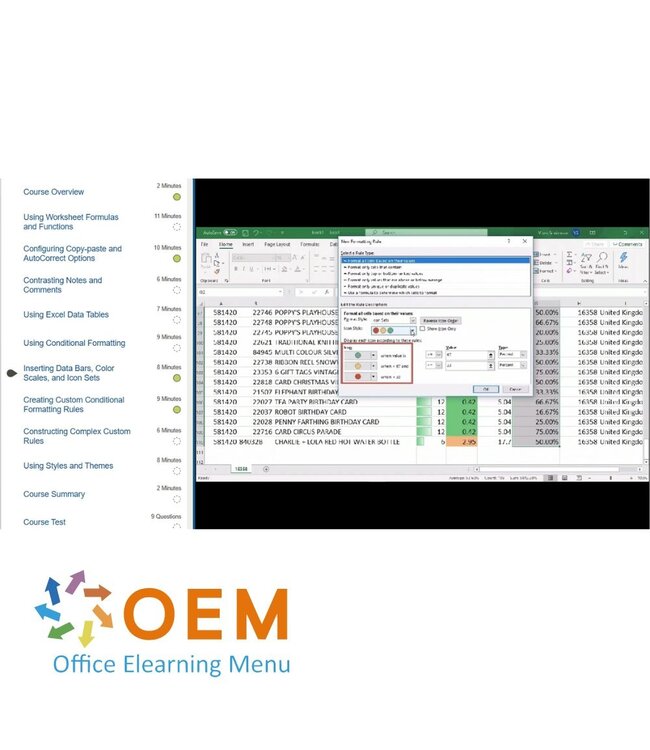 Microsoft A Comprehensive Guide on Excel Course E-Learning