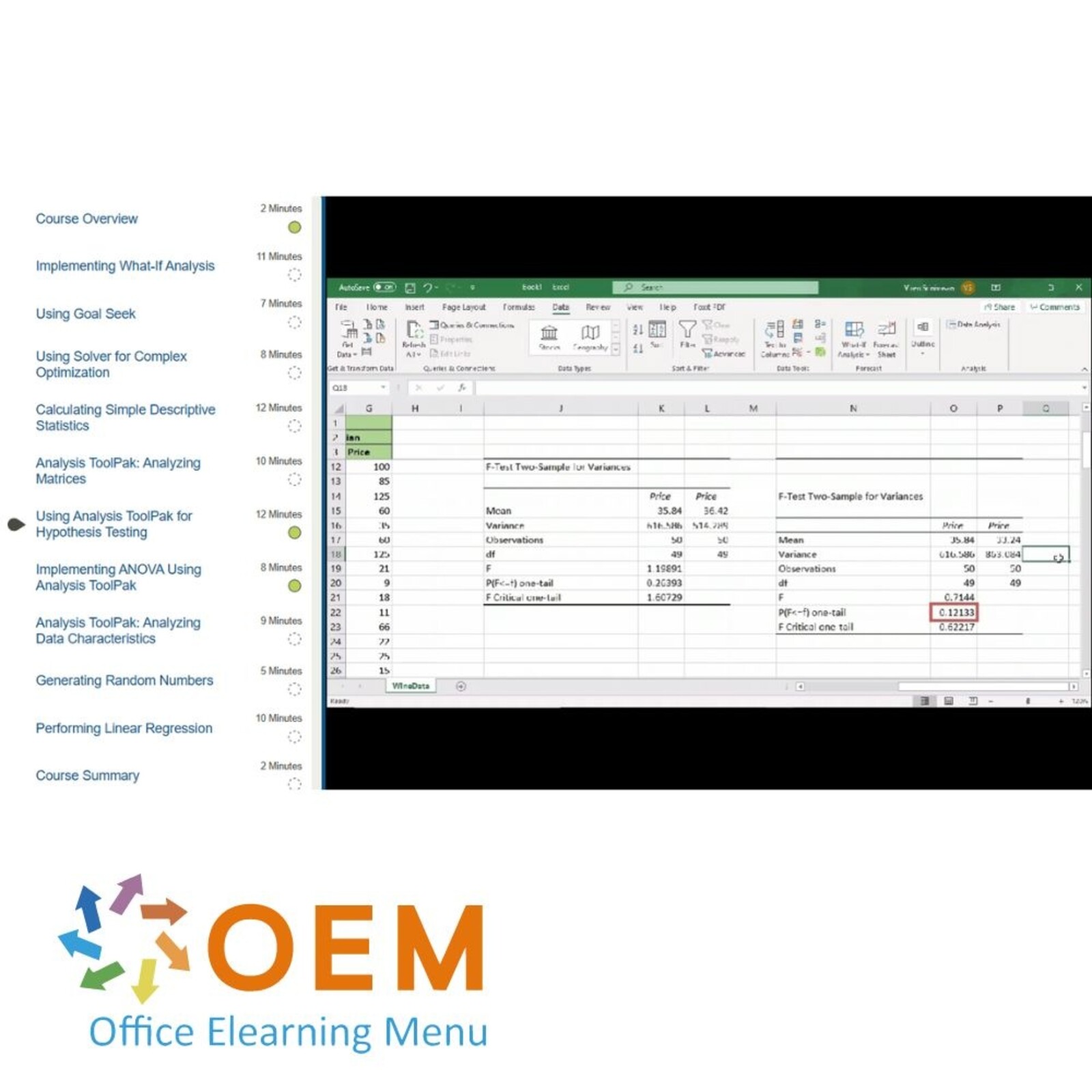 Microsoft Excel A Comprehensive Guide on Excel Course E-Learning