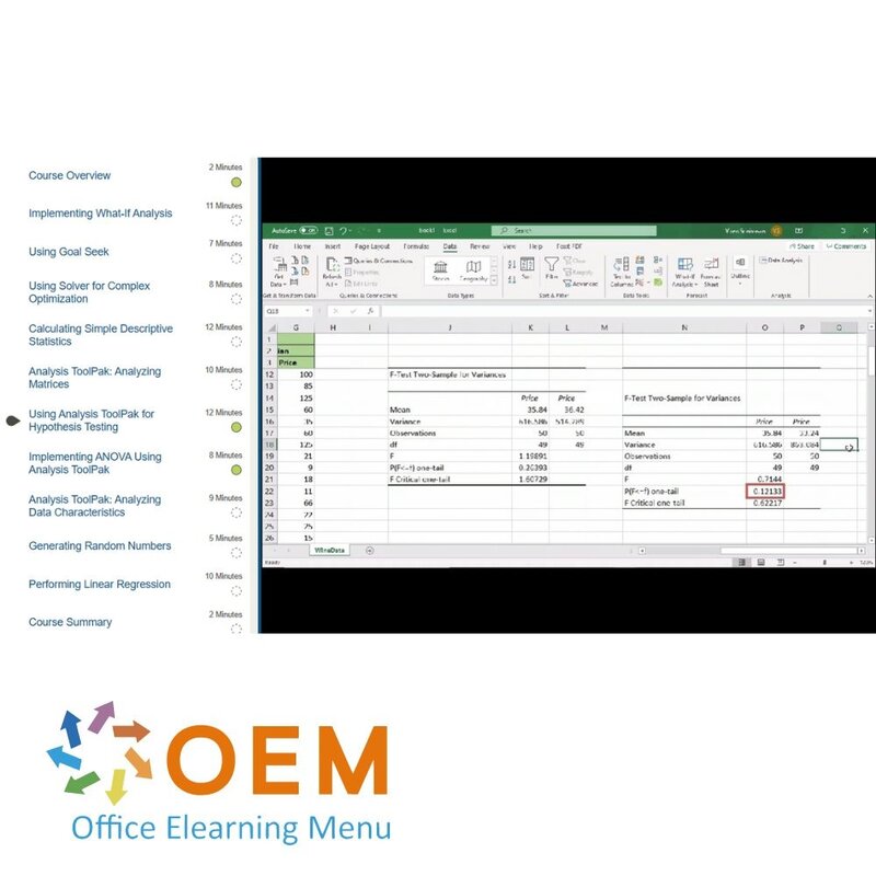 A Comprehensive Guide on Excel Course E-Learning