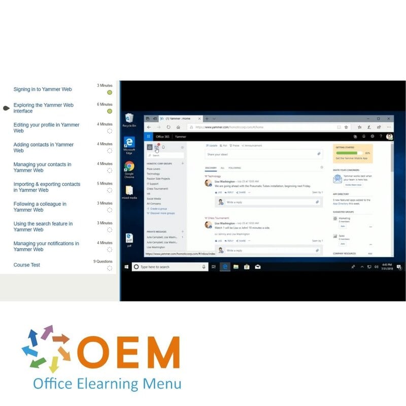 Microsoft Office 365 Yammer Course E-Learning