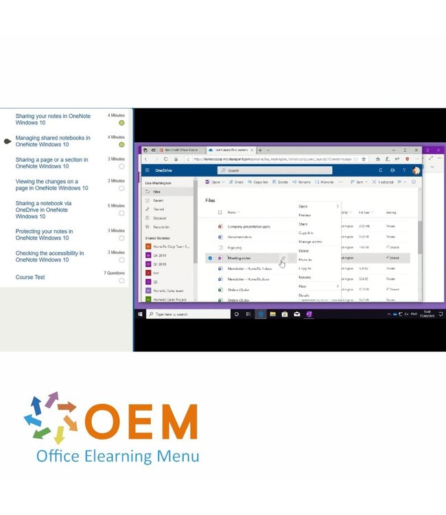 Microsoft OneNote for Windows 10 E-Learning