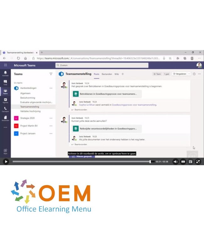 Microsoft Microsoft Teams Course E-Learning