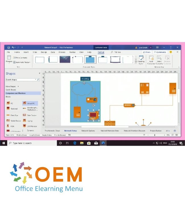 Microsoft Visio 2019 Cursus E-Learning