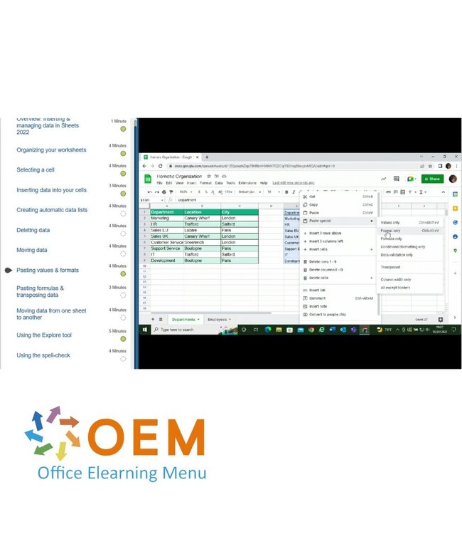 Google Google Sheets Cursus E-Learning