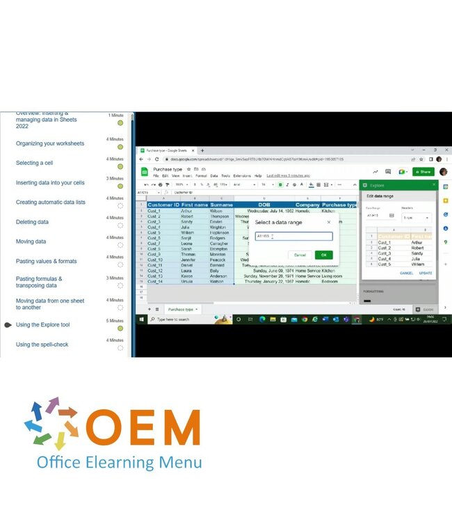 Google Google Sheets Cursus E-Learning
