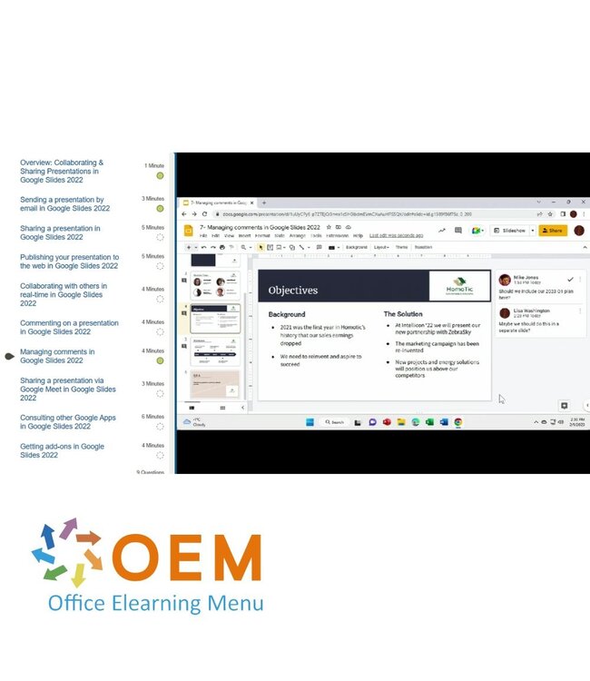 Google Google Slides Course E-Learning