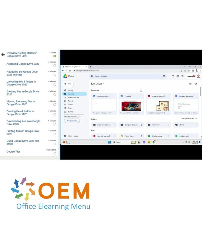 Google Google Drive Cursus E-Learning