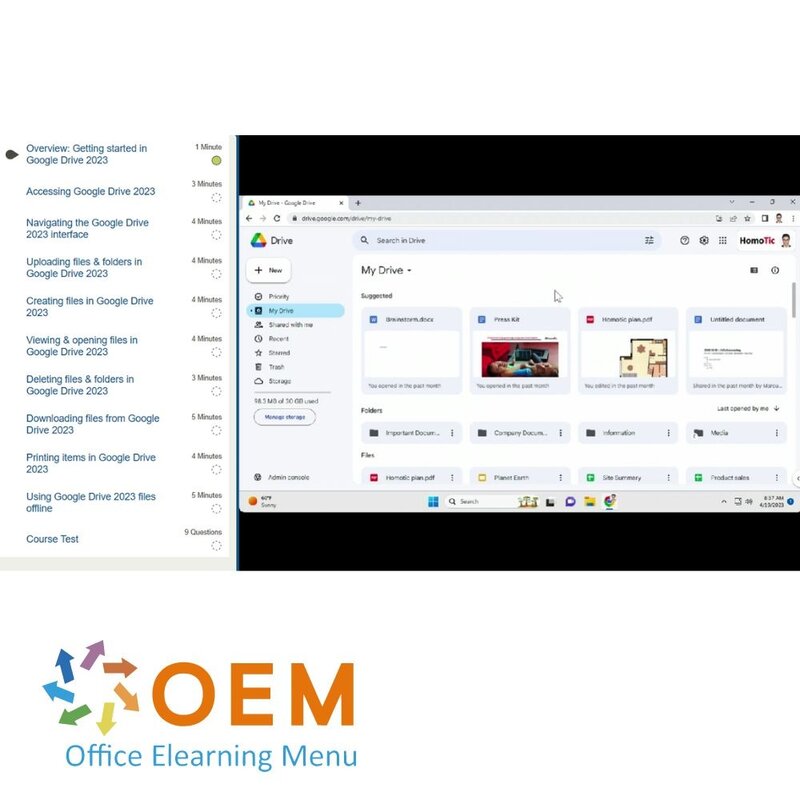 Google Drive Course E-Learning