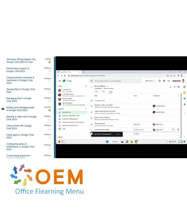 Google Google Chat Course E-Learning