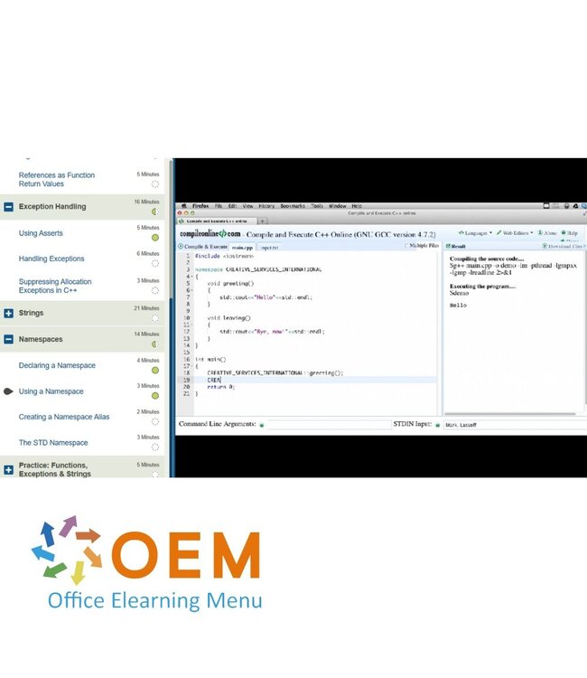 OEM C++ Certified Associate Programmer CPA Training