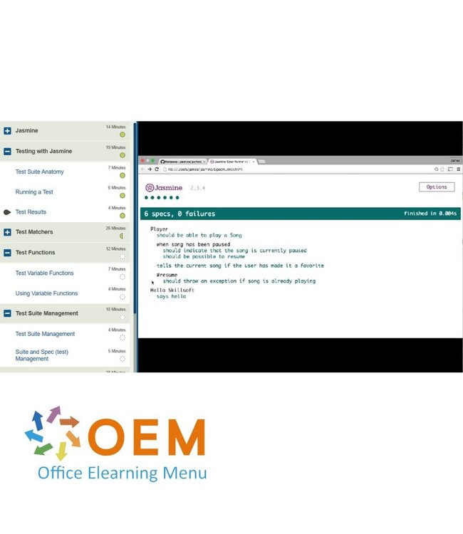 OEM Using Jasmine in Testing Training