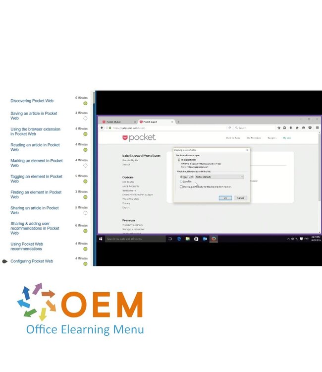 Pocket Using Pocket for Web Training