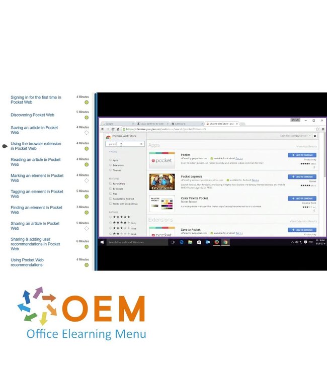 Pocket Using Pocket for Web Training