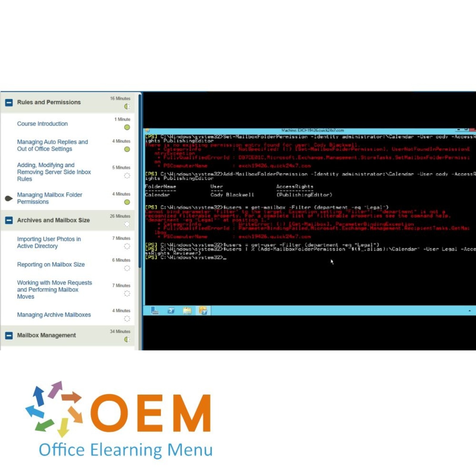 PowerShell Microsoft PowerShell and Exchange Server Training