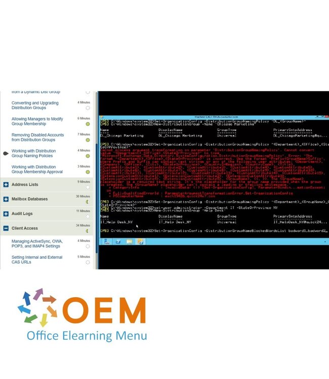 Microsoft Microsoft PowerShell and Exchange Server Training