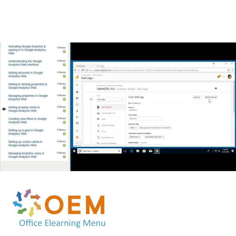 Google Analytics for Web Course E-Learning