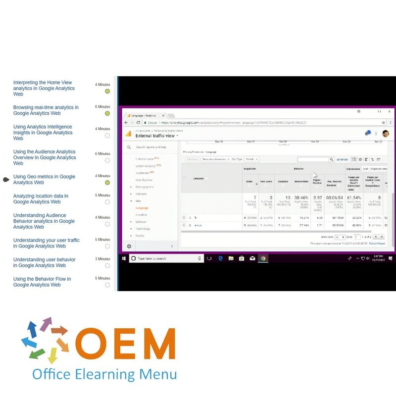 Google Analytics for Web Course E-Learning