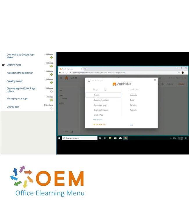 OEM Google App Maker Cursus E-Learning