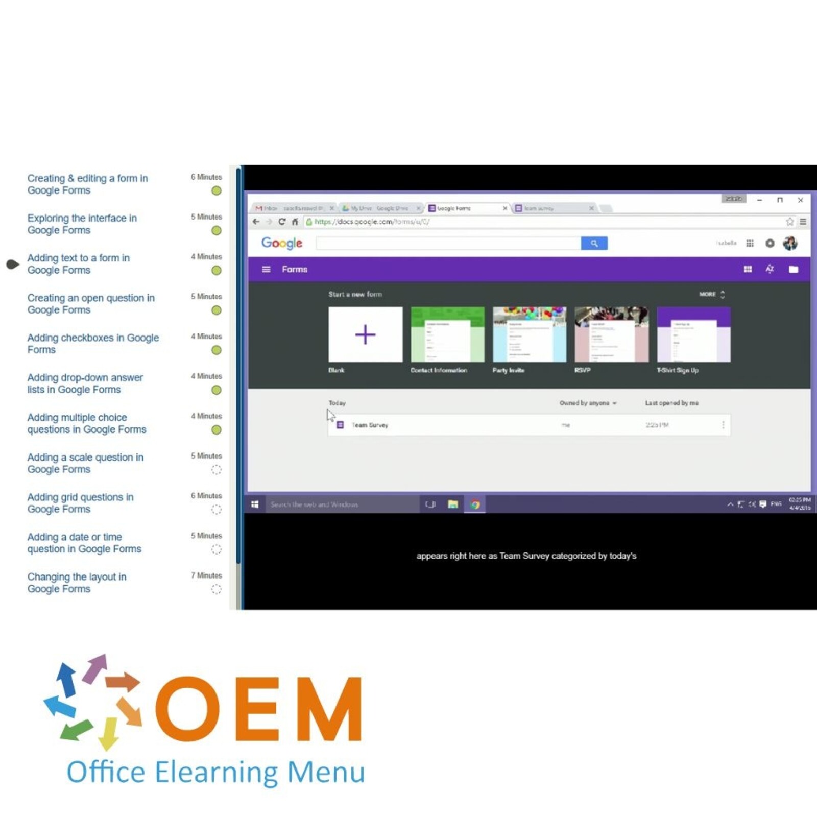 Google Forms Google Forms Course E-Learning