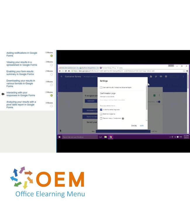 Google Google Forms Cursus E-Learning