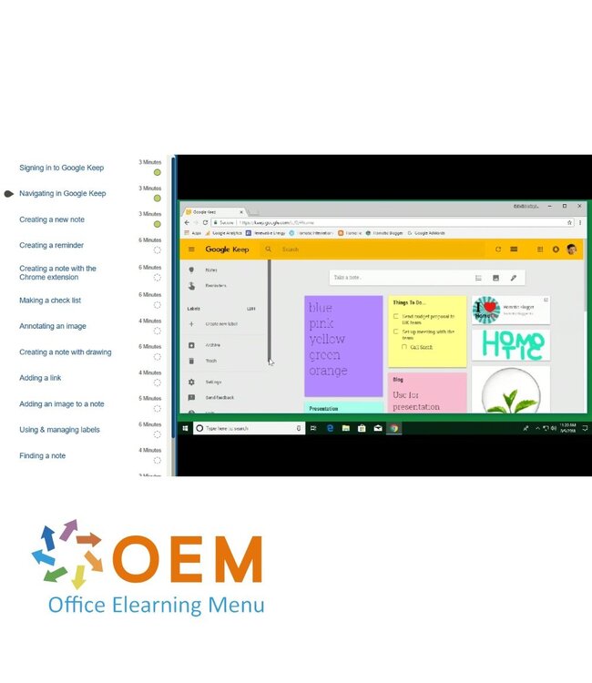 Google Google Keep Course E-Learning