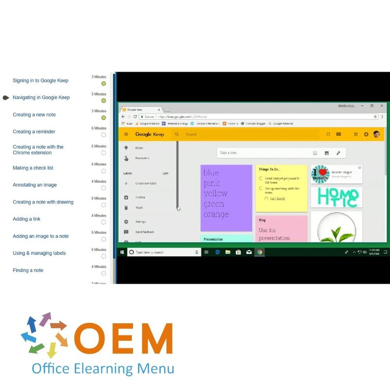 Google Keep Course E-Learning