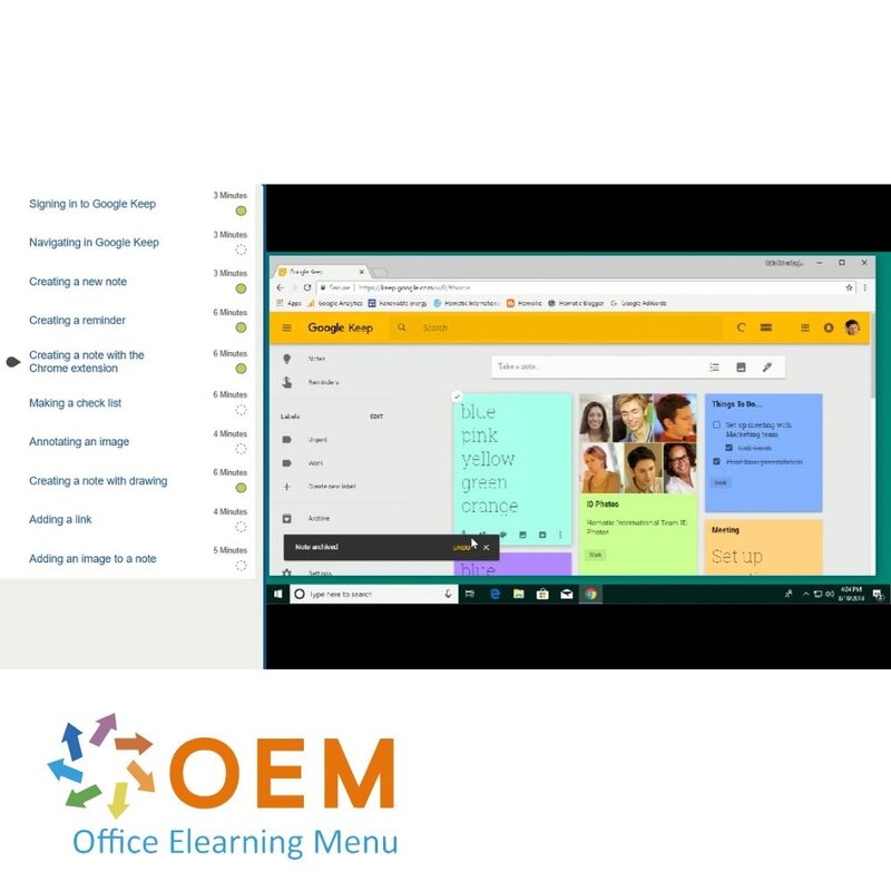 Google Keep Course E-Learning