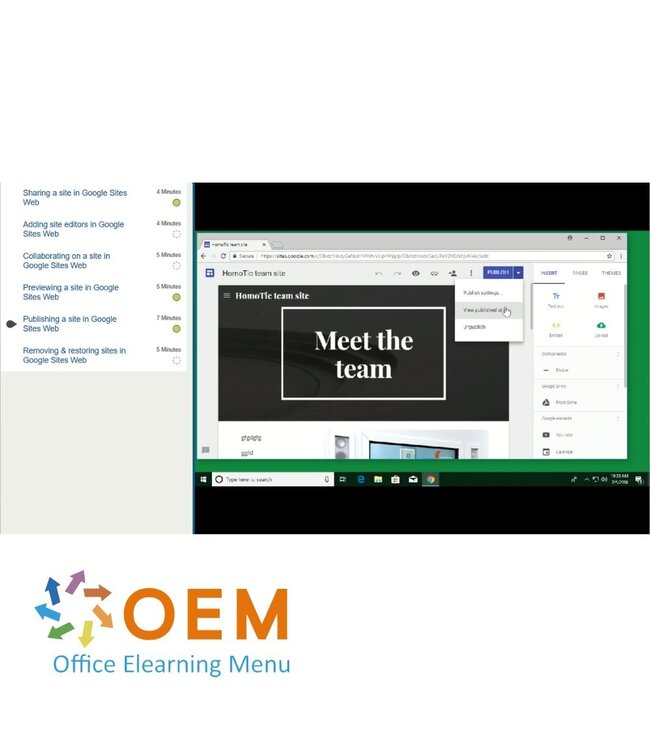 Google Google Sites for Web Course E-Learning