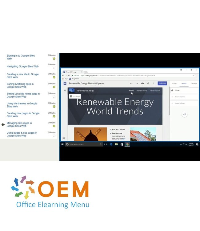 Google Google Sites for Web Course E-Learning