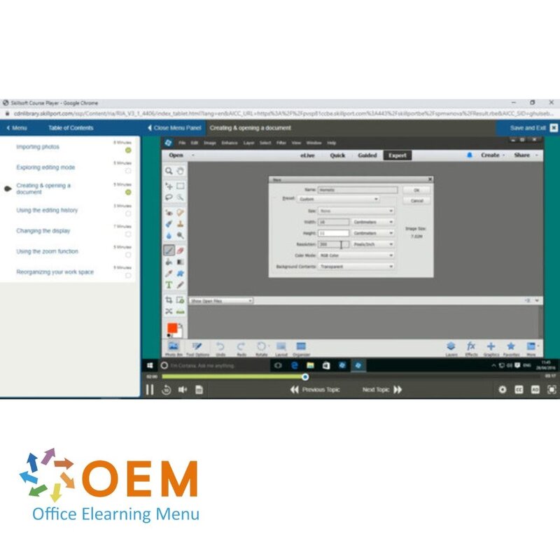 Adobe Photoshop Elements 13 Cursus E-Learning