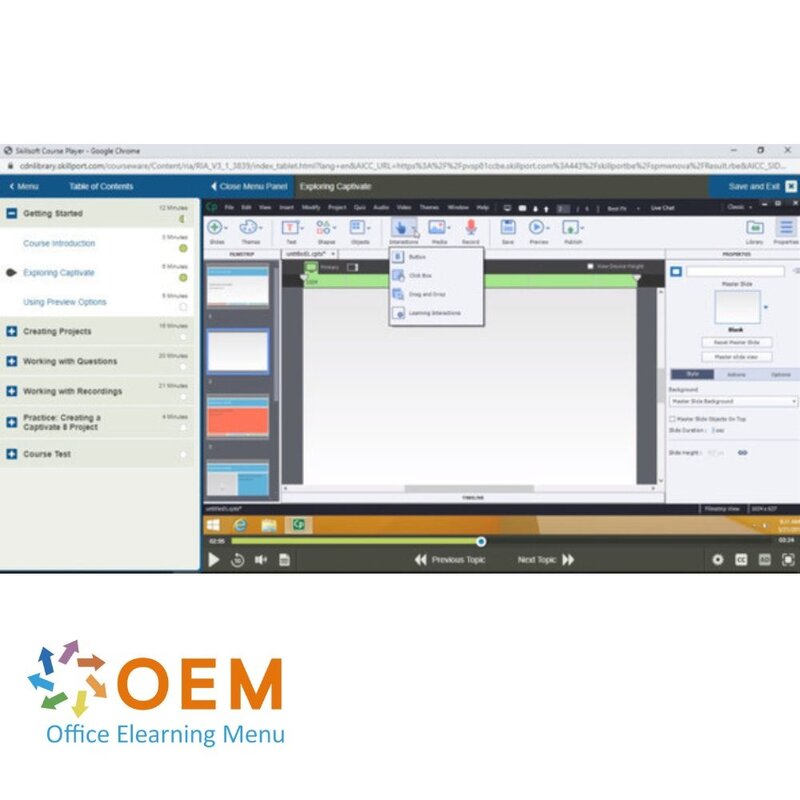 Adobe Captivate 8 Fundamentals Cursus E-Learning