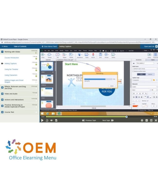 Adobe Adobe Captivate 8 Fundamentals Cursus E-Learning