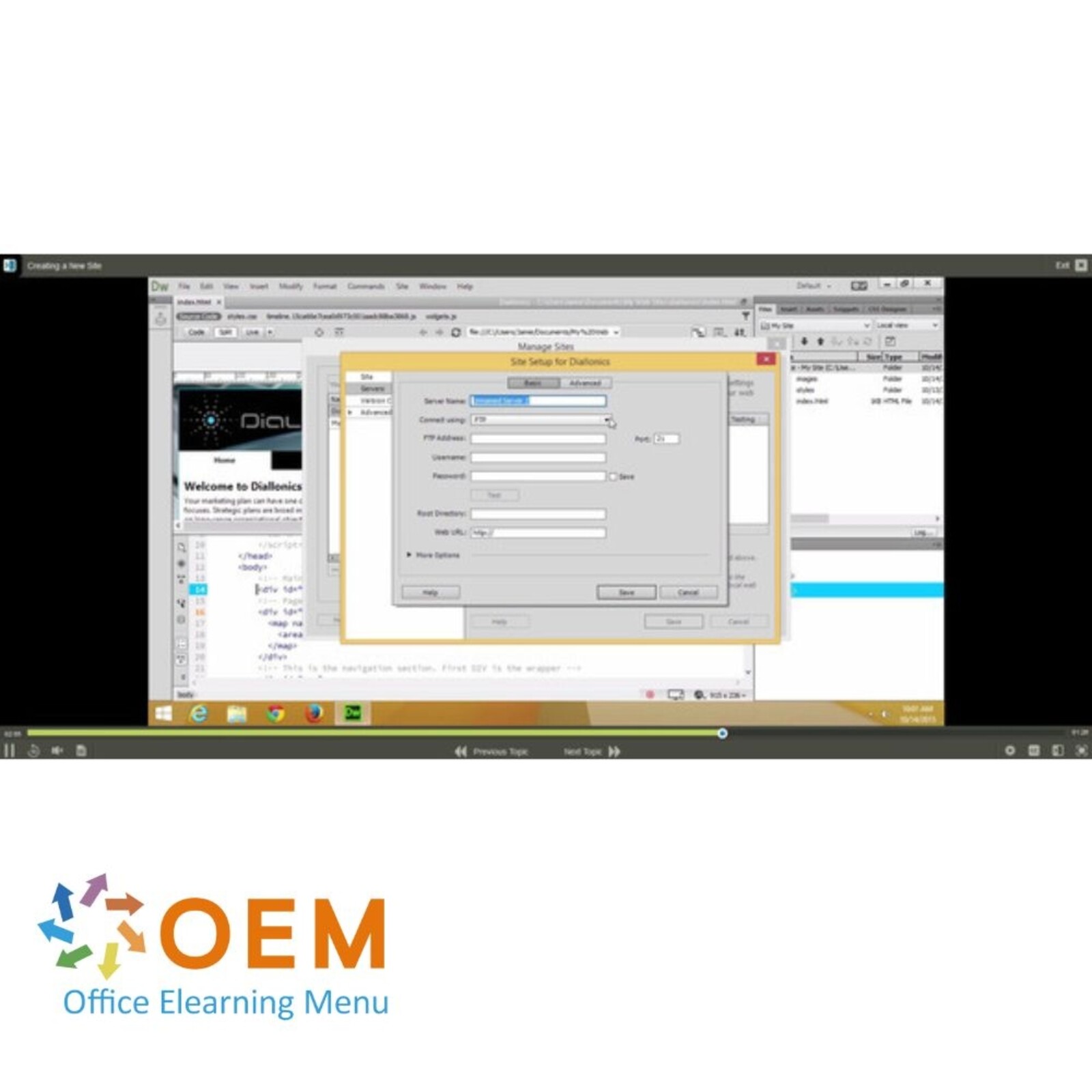 Adobe Dreamweaver Adobe Dreamweaver CC 2015 Course E-Learning