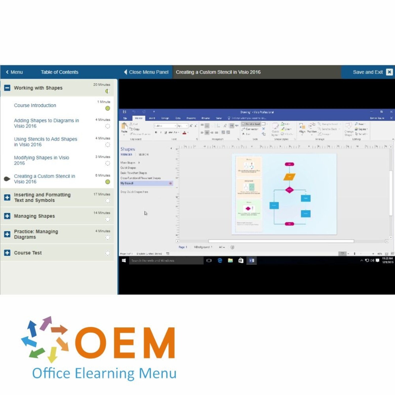 Microsoft Visio Visio 2016 Course E-Learning