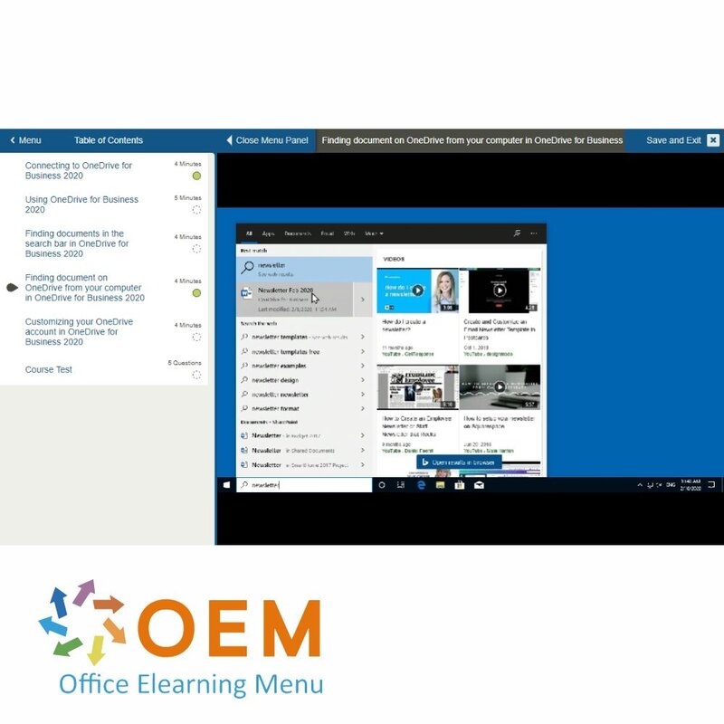 OneDrive for Business Course E-Learning