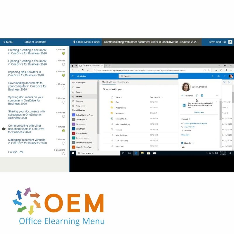 OneDrive for Business Course E-Learning
