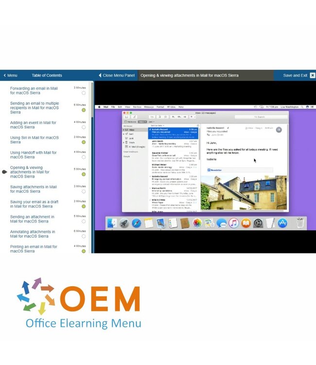 OEM Mac Mail for Sierra Training