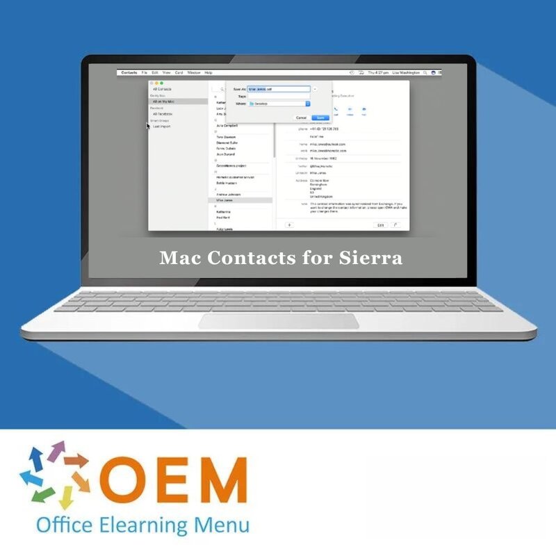 Mac Contacts for Sierra Training