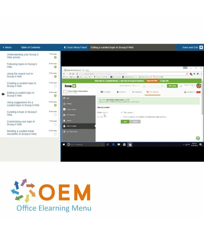 OEM Using Scoop.it for Web Training