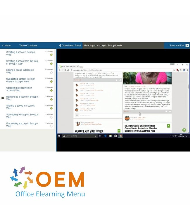 OEM Using Scoop.it for Web Training