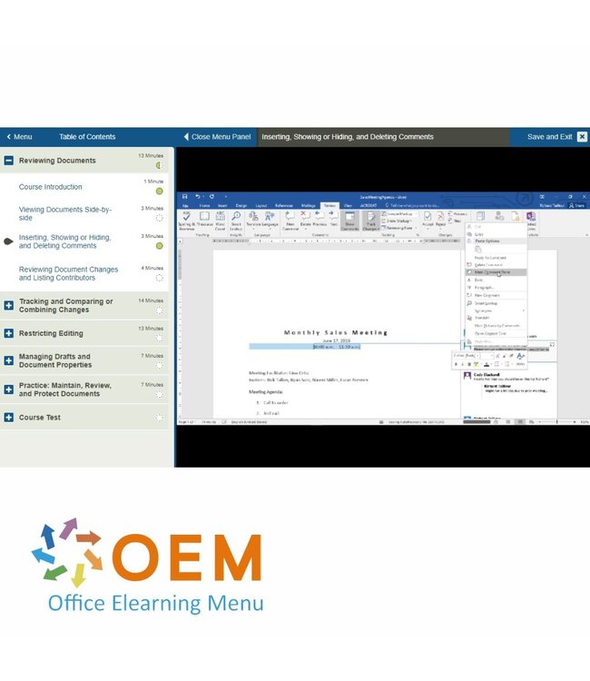 Microsoft TOSA Word Course E-Learning