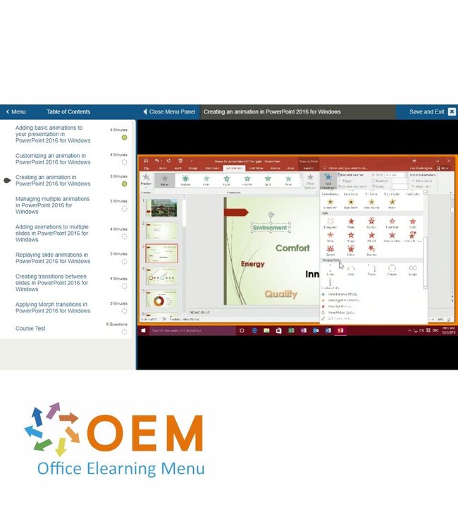 Microsoft TOSA PowerPoint Cursus E-Learning