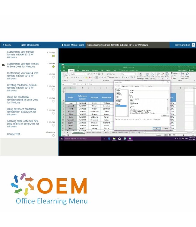 Microsoft TOSA Excel Cursus E-Learning