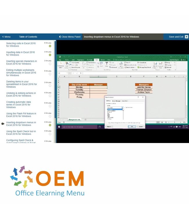 Microsoft TOSA Excel Cursus E-Learning