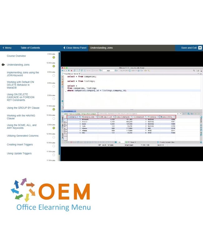 OEM SQL Programming with MariaDB Training