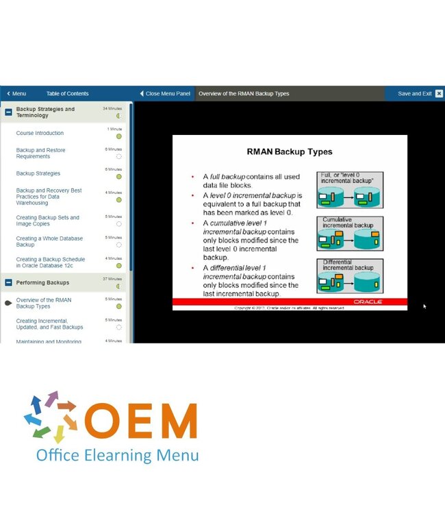 Oracle Oracle Database 12c Backup and Recovery Training
