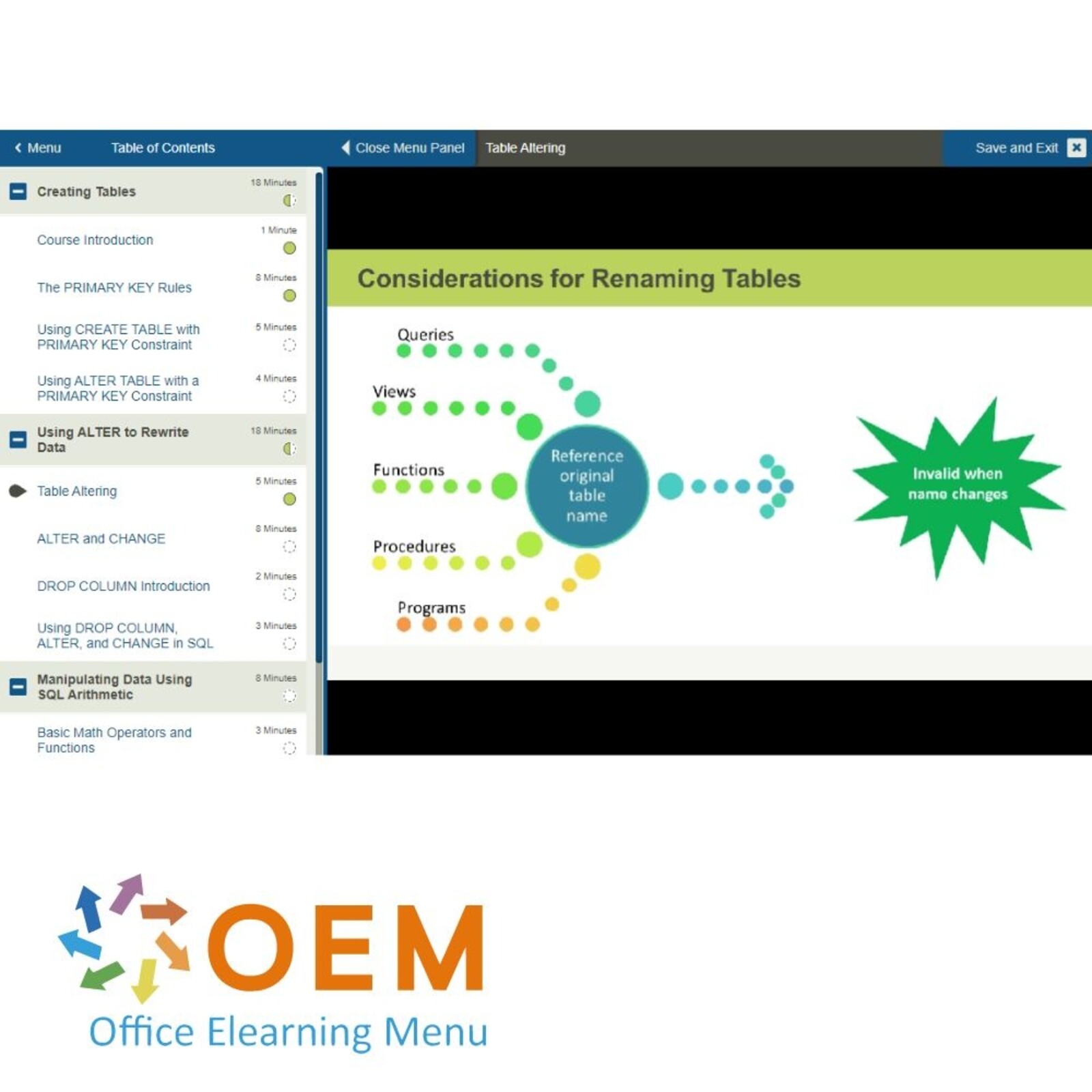 Introduction to SQL Training - OEM