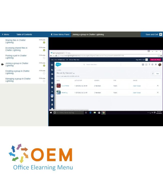 Salesforce Salesforce Chatter for Lightning Training