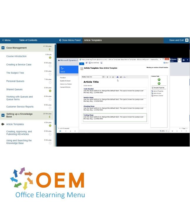 Microsoft Microsoft Dynamics CRM Applications Training
