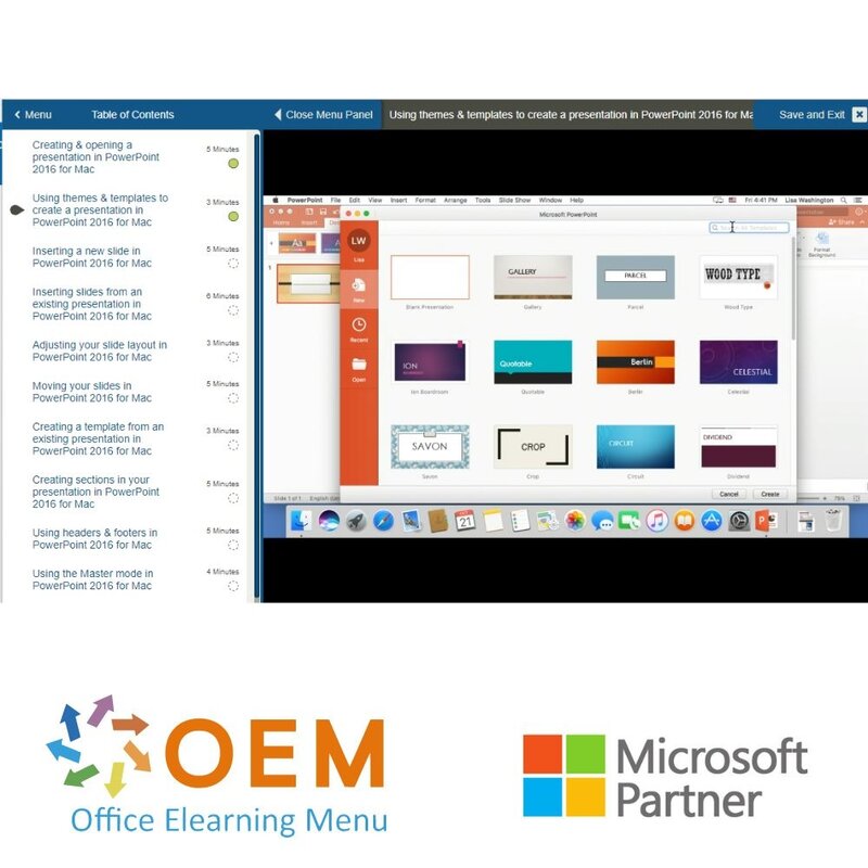 PowerPoint 2016 Course for Mac E-Learning